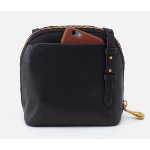 Hobo Womens Nash Black Soft Leather Crossbody Bag with Tassel - Picture 13 of 13
